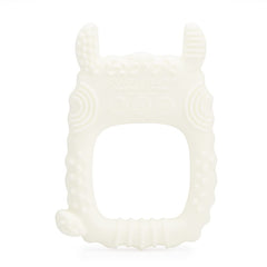 Loulou Lollipop Wild teether llama textured surface promotes comfortable chewing.