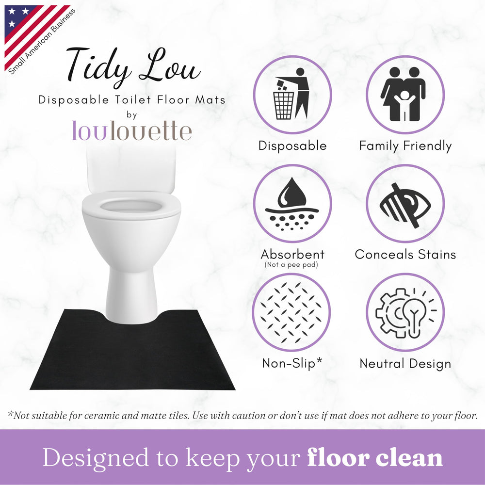 Loulouette Tidy Lou absorbent fabric traps drips for quick cleanup.