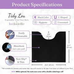 Loulouette Tidy Lou trim-to-fit design adapts to larger toilet bases.