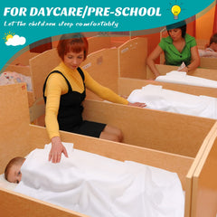 Lounsweer fleece daycare blanket-foldable-compact-storage easy to carry on trips.