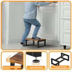 LOVABYLUCK step-stool-compact-design saves space beside counters and shelves