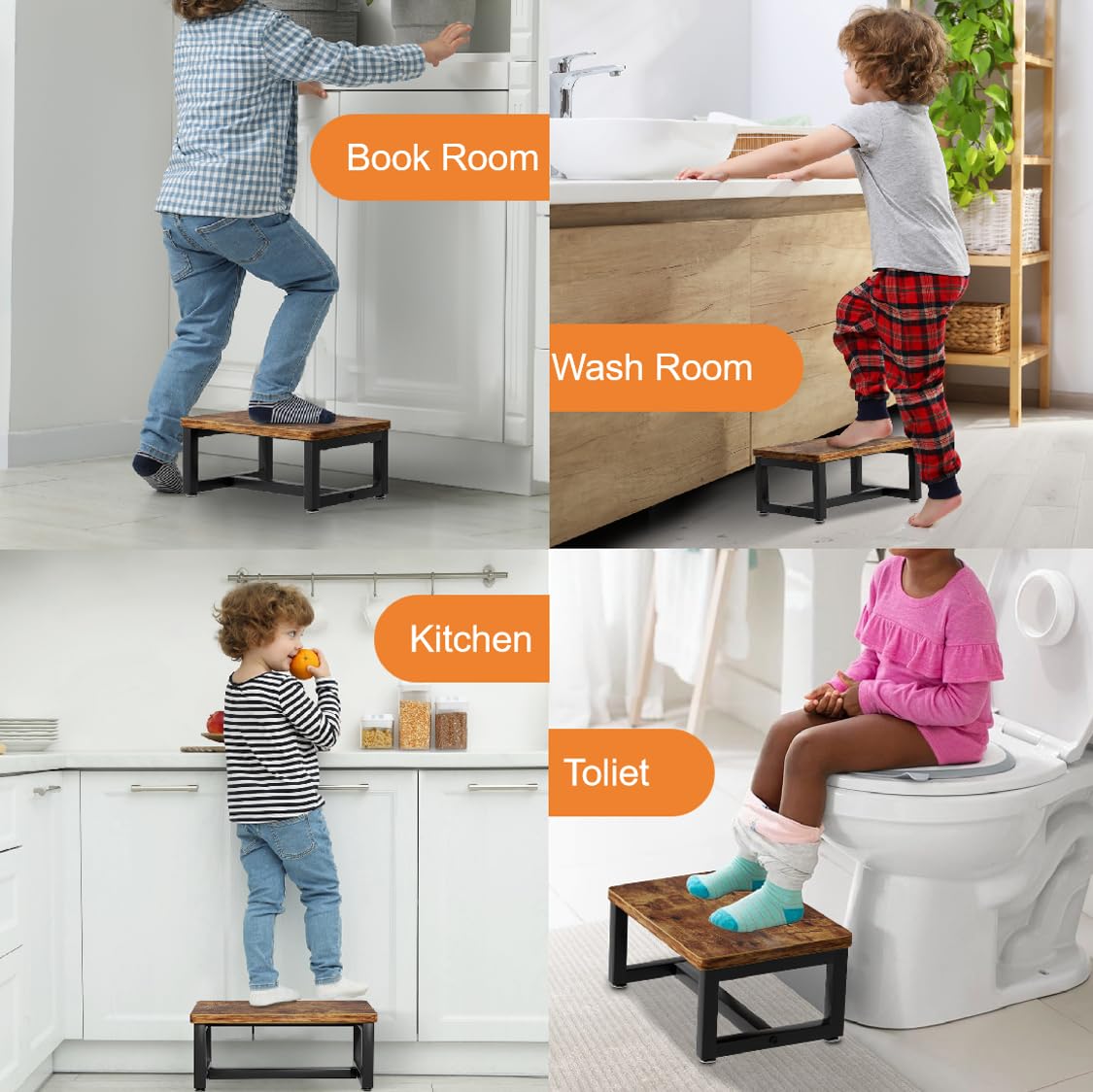LOVABYLUCK step-stool-tool-free-assembly enables quick set-up in minutes