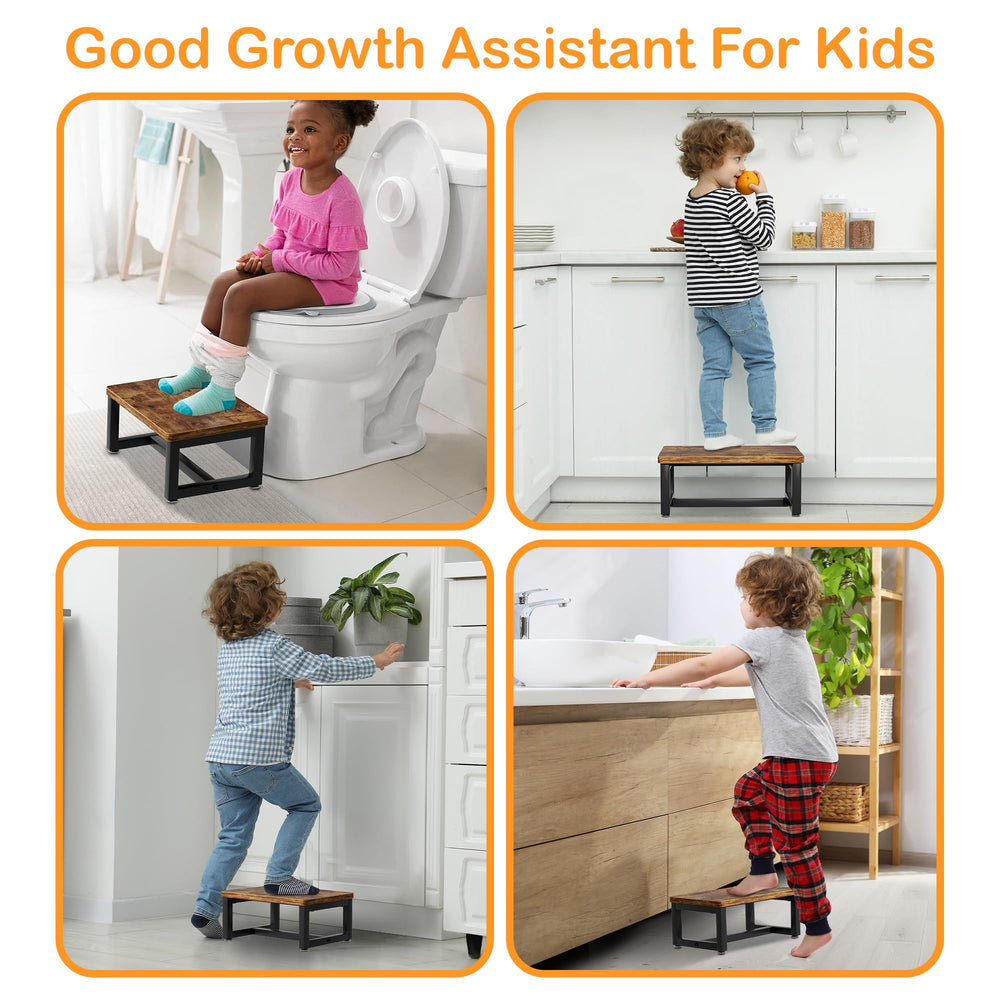LOVABYLUCK wooden-top-stool-durable-wood-top withstands daily use in busy homes