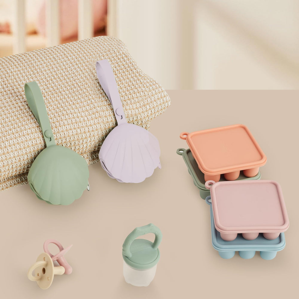 Lovbaby two-pack pacifier case offers convenient storage for families on the move.