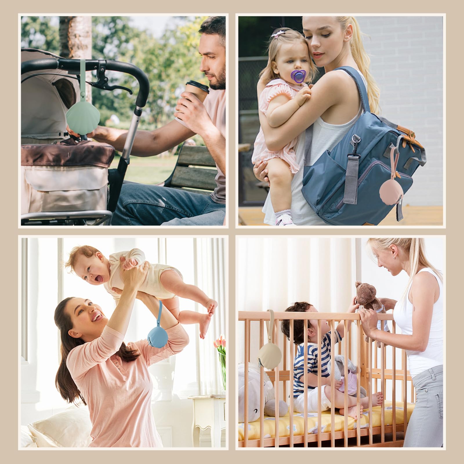 Lovbaby pacifier case open-top cleaning illustrating easy maintenance.