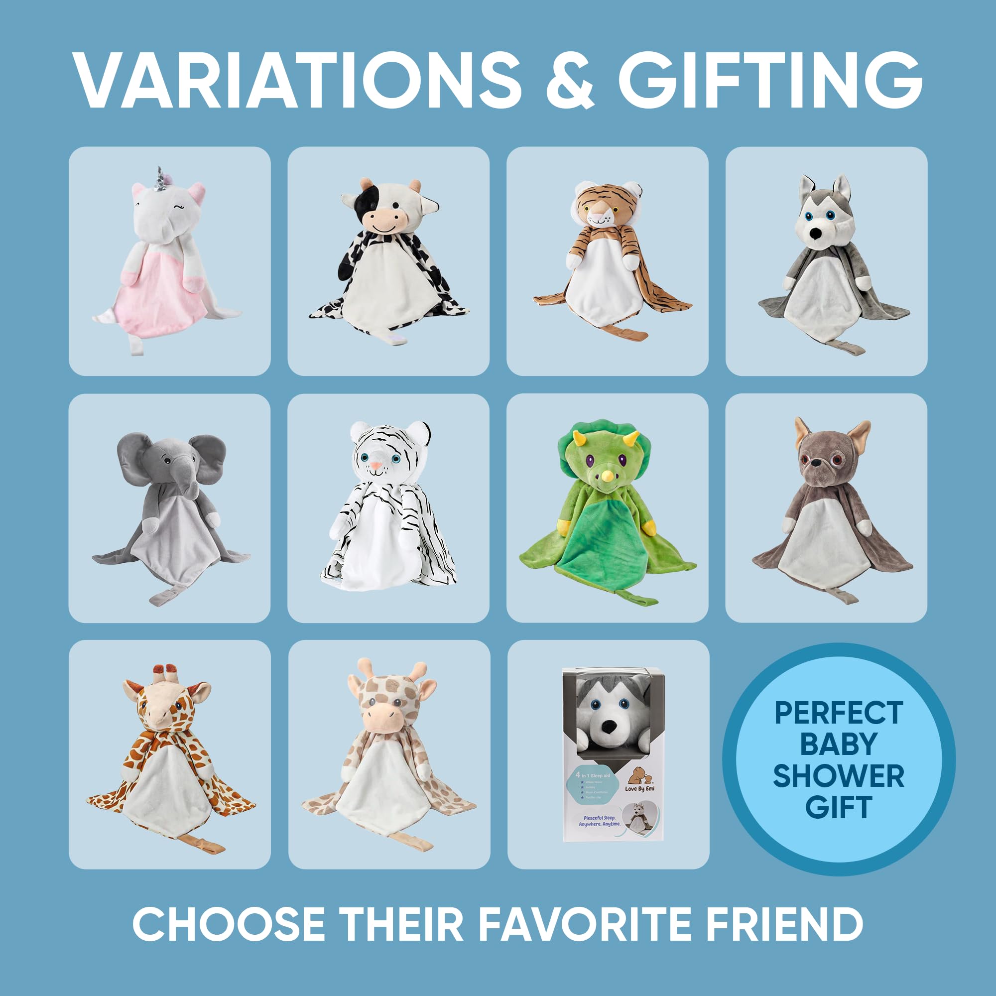 Love By Emi BPA-free, hypoallergenic, machine-washable design for easy cleaning.