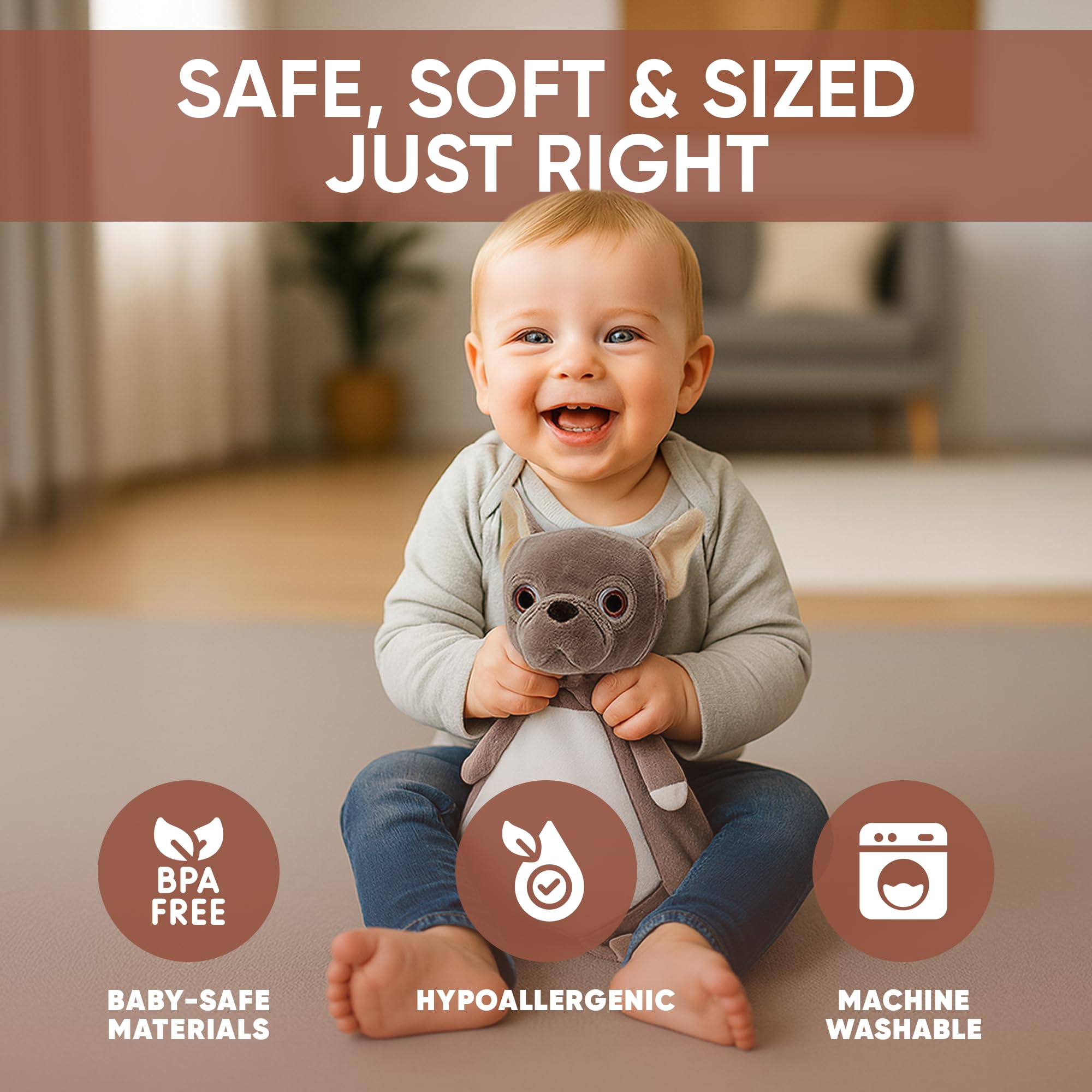 Love By Emi pacifier holder loop for on-the-go convenience.