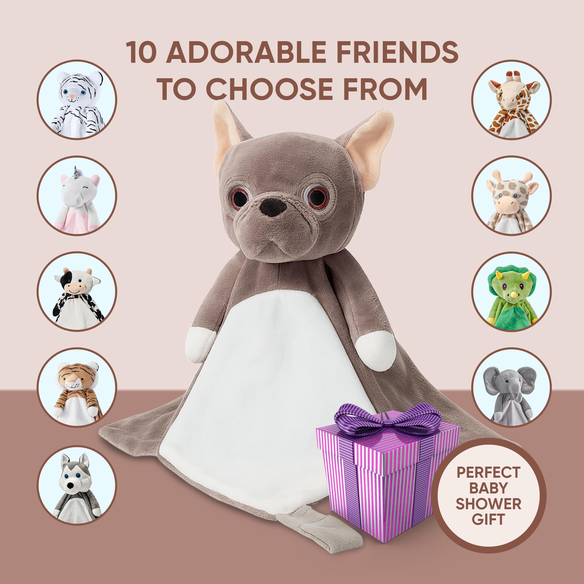 Love By Emi soft fleece plush close-up shows cuddle-worthy texture.