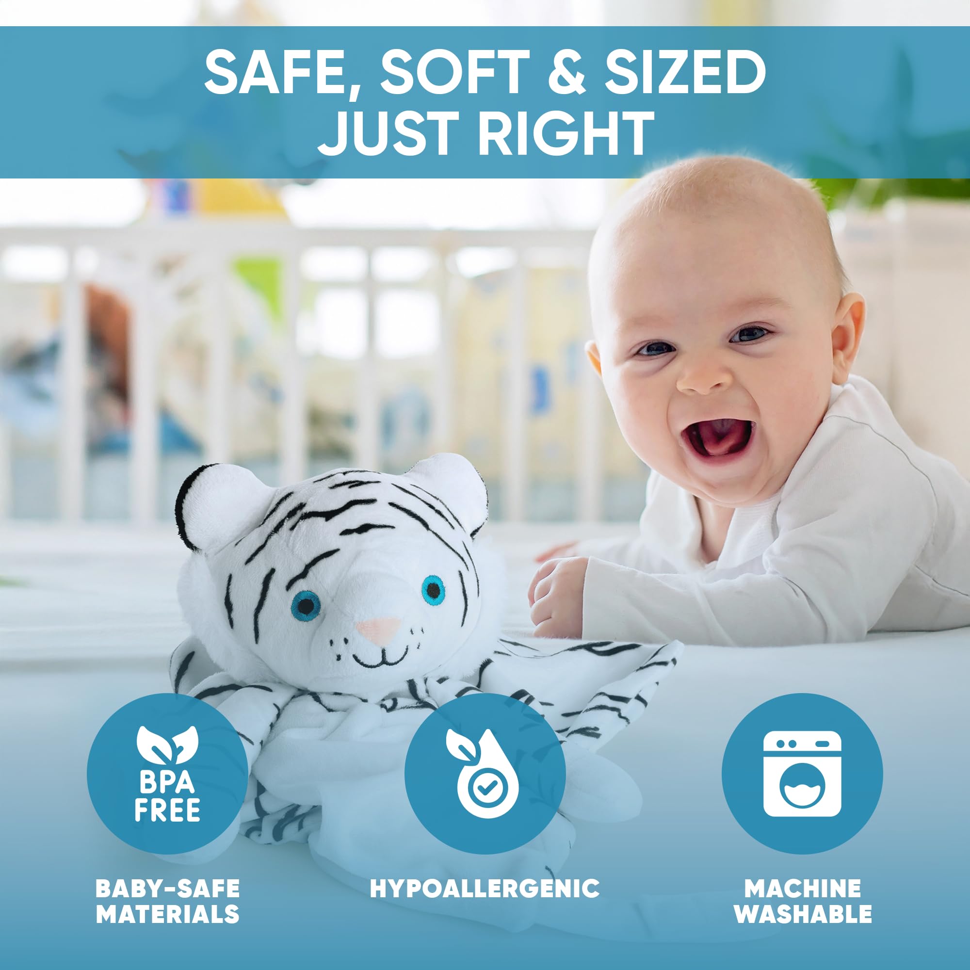 Love By Emi ultra-soft fleece plush invites gentle cuddles and comforting touch.