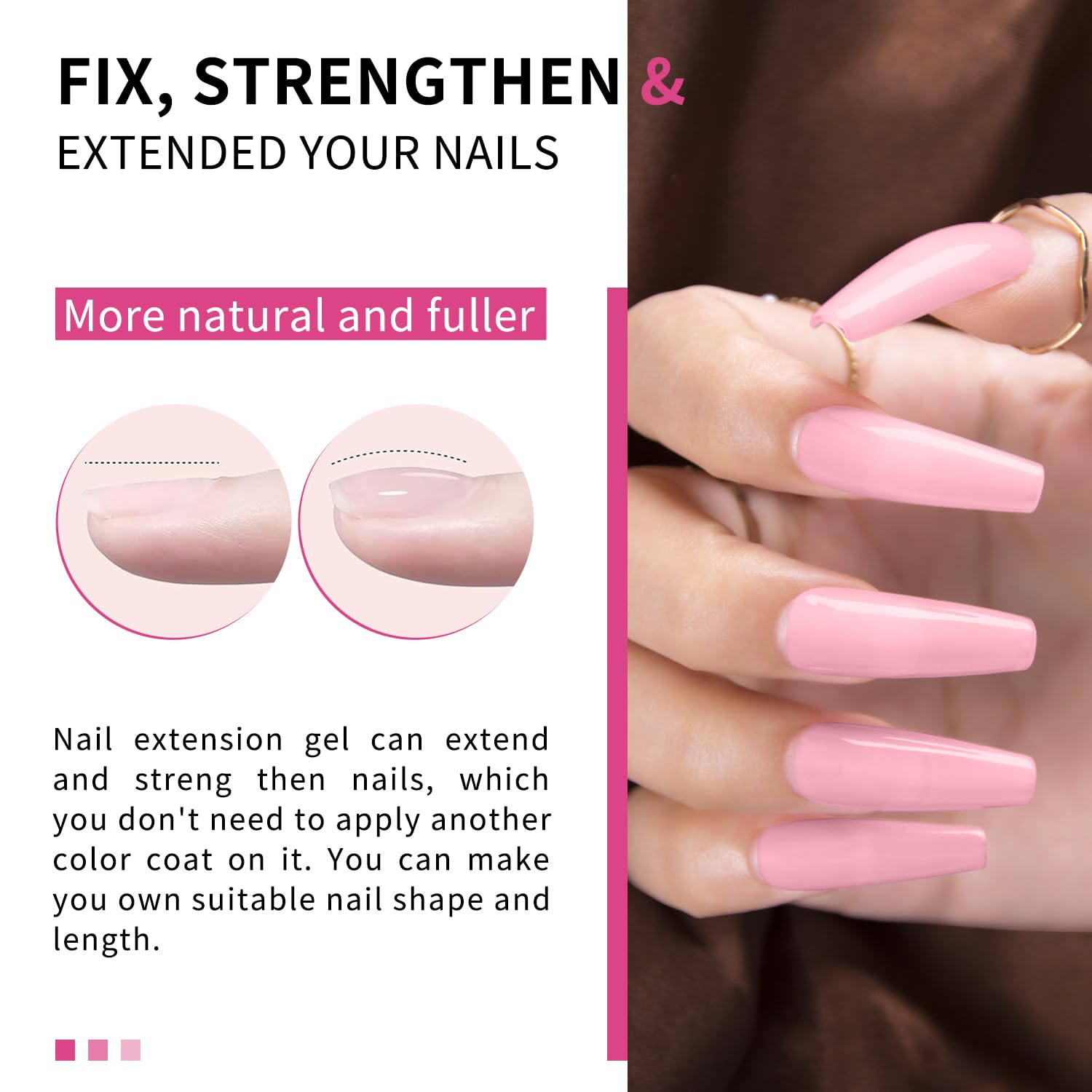 Love easy nails with glossy top coat reveal long-lasting adhesion and high-shine finish.