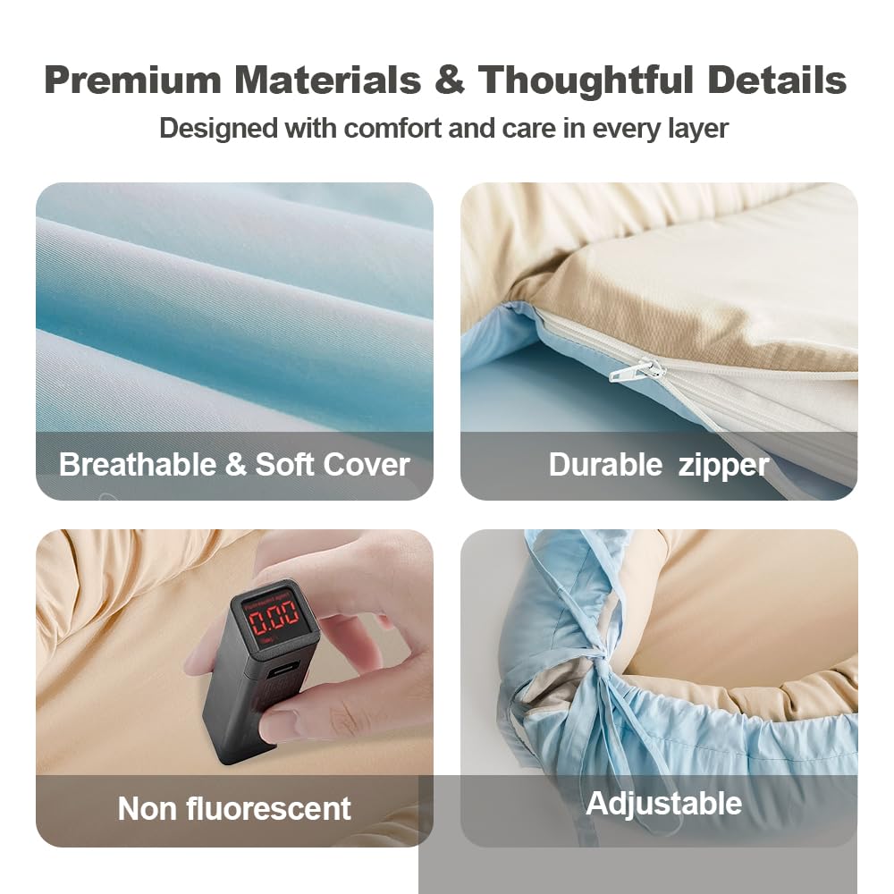 Love Mage baby lounger adjustable tail: grows with baby by extending space for bigger moves.