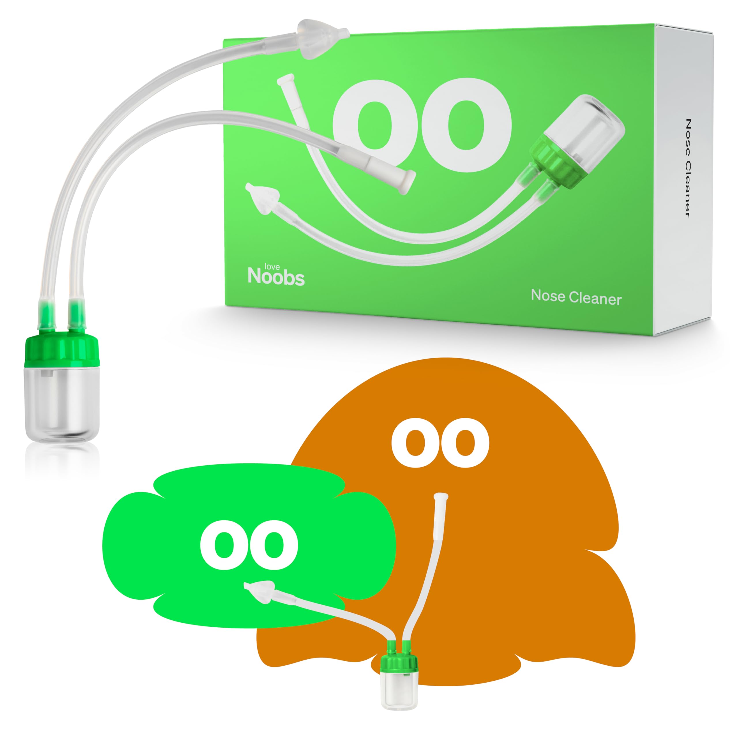 Love Noobs Nose Sucker with soft-tip for safe newborn nasal care.