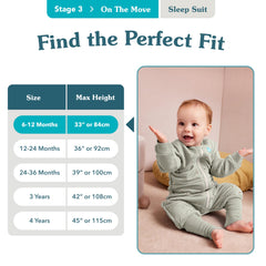 Love to Dream Extra Warm Sleep Suit grip pads provide traction for safe mobility