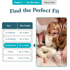 Love to Dream Extra Warm Toddler Sleep Suit blue fabric closeup is soft and breathable