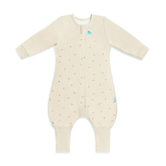 Love to Dream long sleeve sleep bag in olive twigs front view, cozy 1.5 TOG warmth