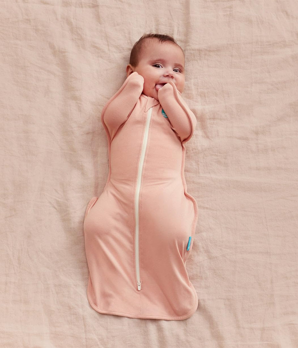 Love to Dream Swaddle Up Blush self-soothing benefits without loose blankets for safer nights.
