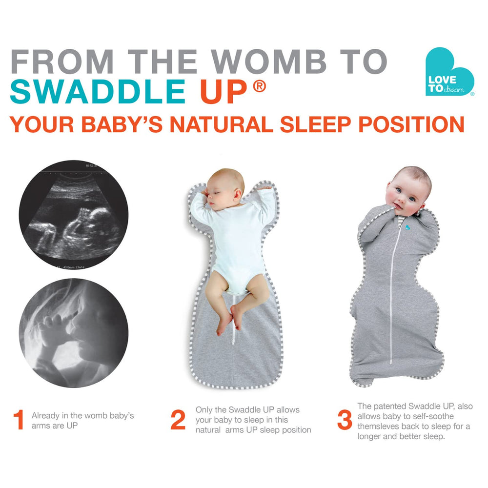 Love to Dream Swaddle UP Extra Warm triple-layer construction for lasting warmth.