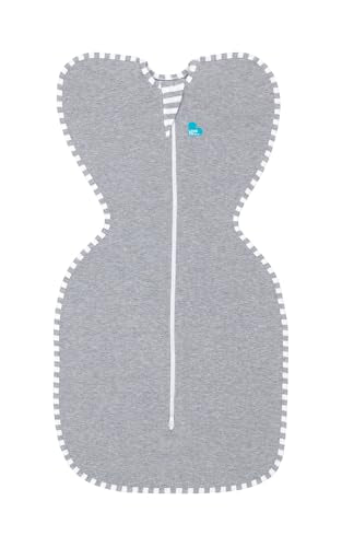 Love to Dream Swaddle Up gray sleep sack on newborn for cozy snugness
