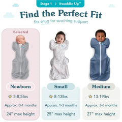 Love to Dream Swaddle UP gray wing design close-up reduces face scratching.