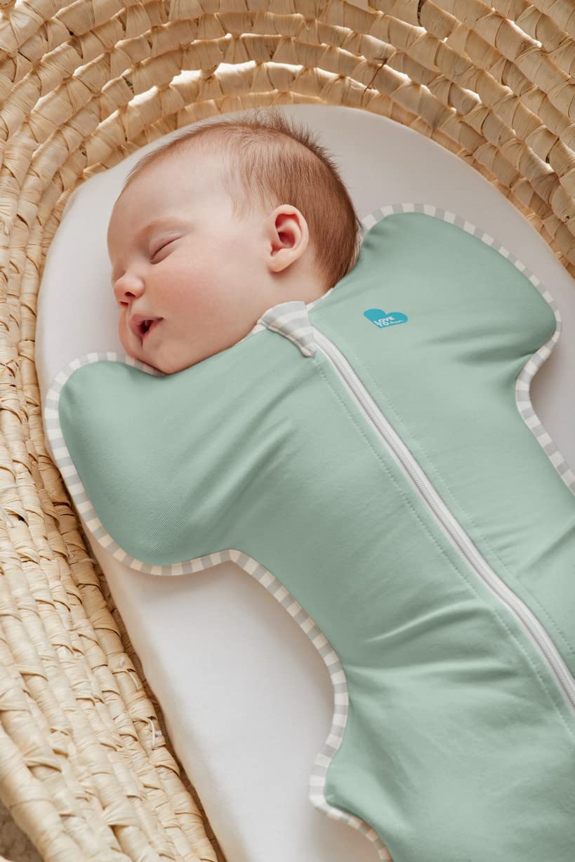 Love to Dream Swaddle Up Olive hands-up design supports natural self-soothing.