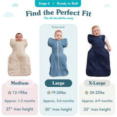 Love to Dream Swaddle Up Transition Bag arm-free transition visual.