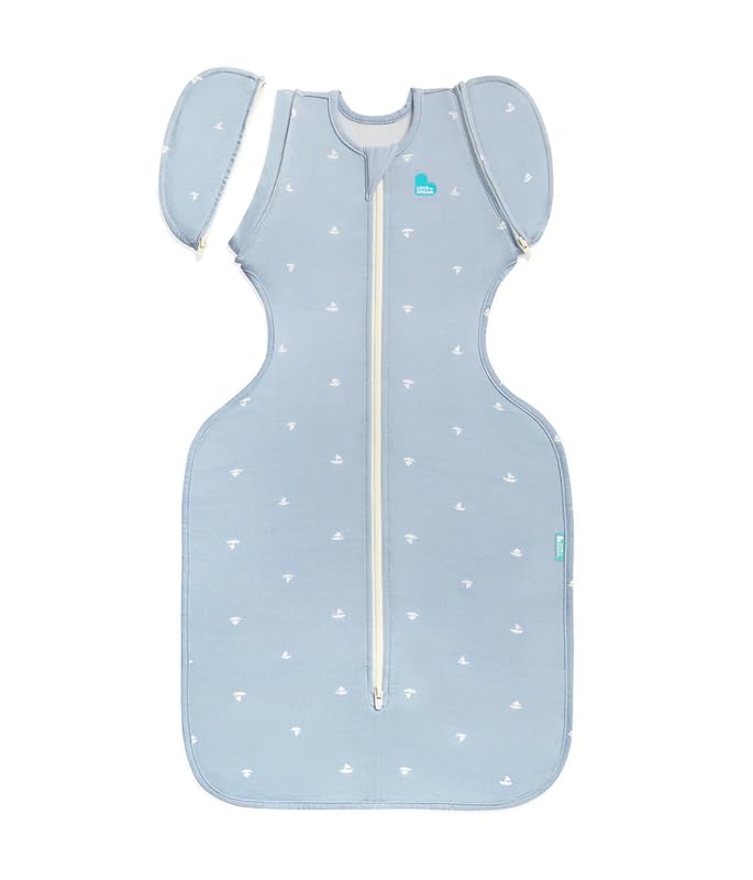 Love To Dream Swaddle Up Transition Bag arms-up position supports safe hip space and calm nights.