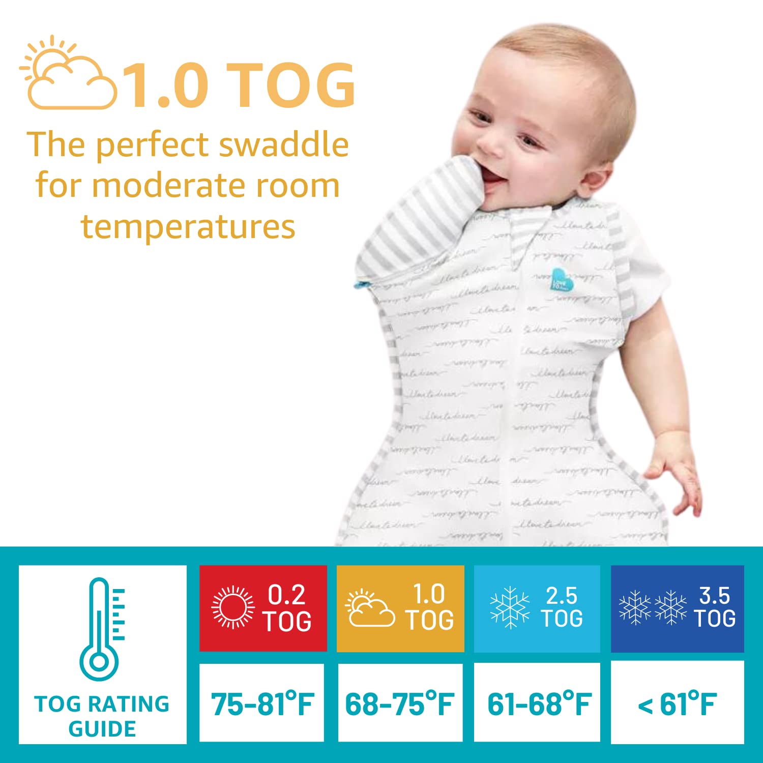 Love to Dream Swaddle Up Transition Bag two-way zipper enables quick diaper changes.