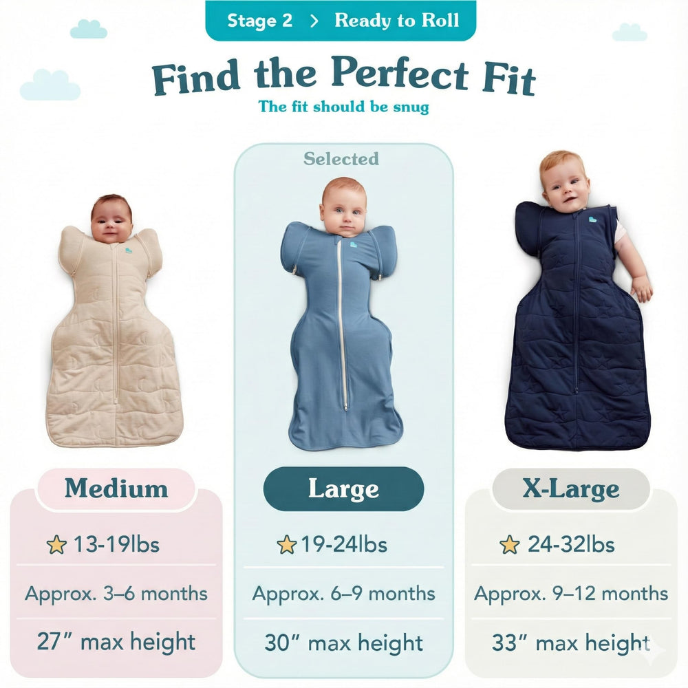 Love to Dream Swaddle Up Transition Bag right arm-free mode supports independent movement.