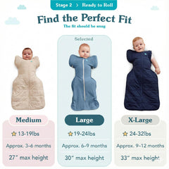 Love to Dream Swaddle Up Transition Bag right arm-free mode supports independent movement.