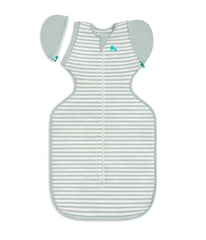Love to Dream Transition Bag olive stripe-01 shows breathable fabric for comfy baby sleep.