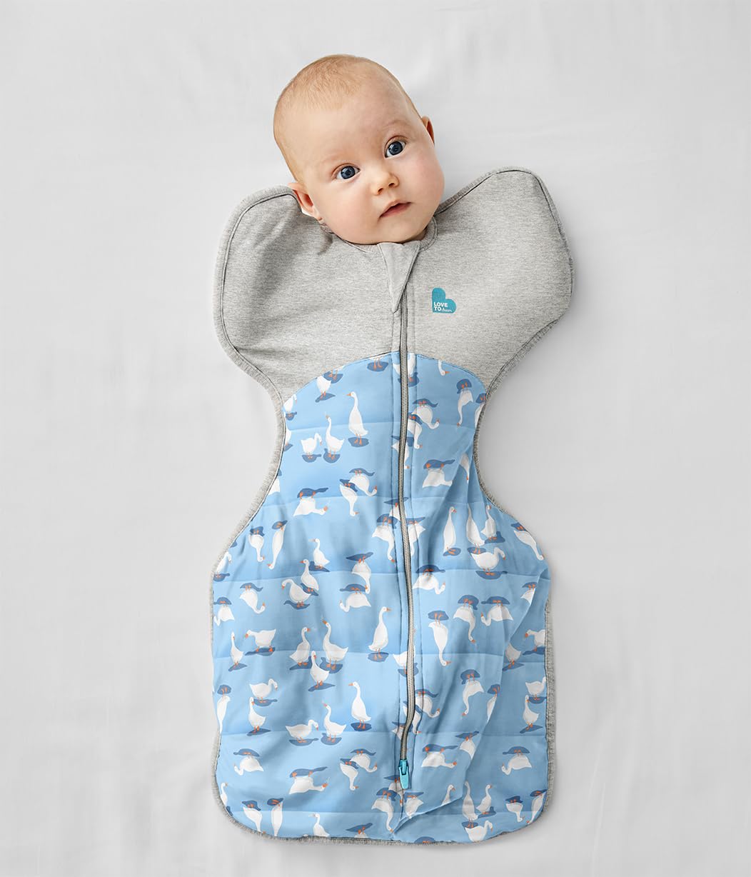 Love to Dream Warm Swaddle Up arms-up design demonstrates self-soothing potential for newborns