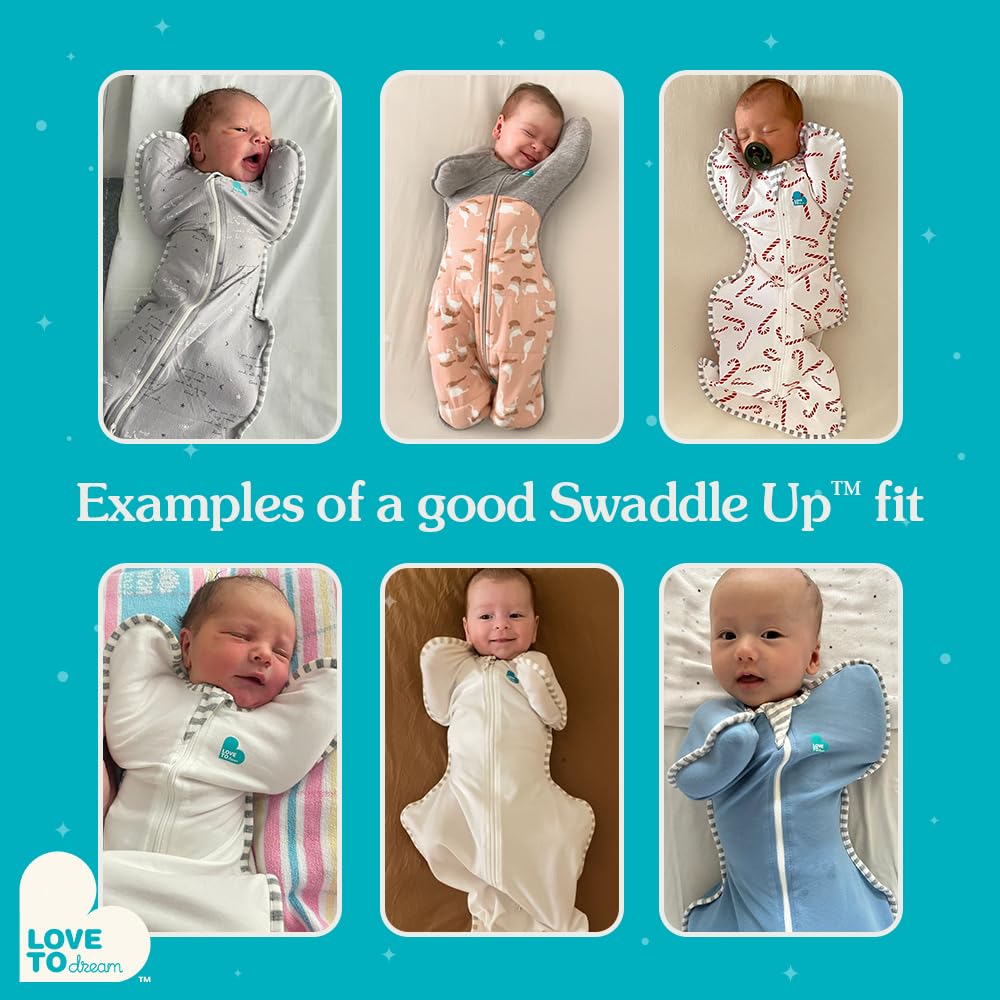 Love to Dream Warm Swaddle Up NB fit keeps shoulders snug and hips free
