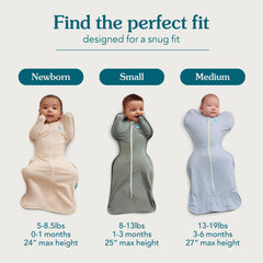 Love To Dream Swaddle Up Storm Blue two-way zipper enables quick diaper changes.