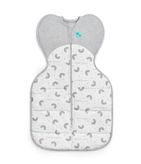 Love to Dream Warm Swaddle Up 2.5 Tog sleep sack with arms up for secure self-soothing.