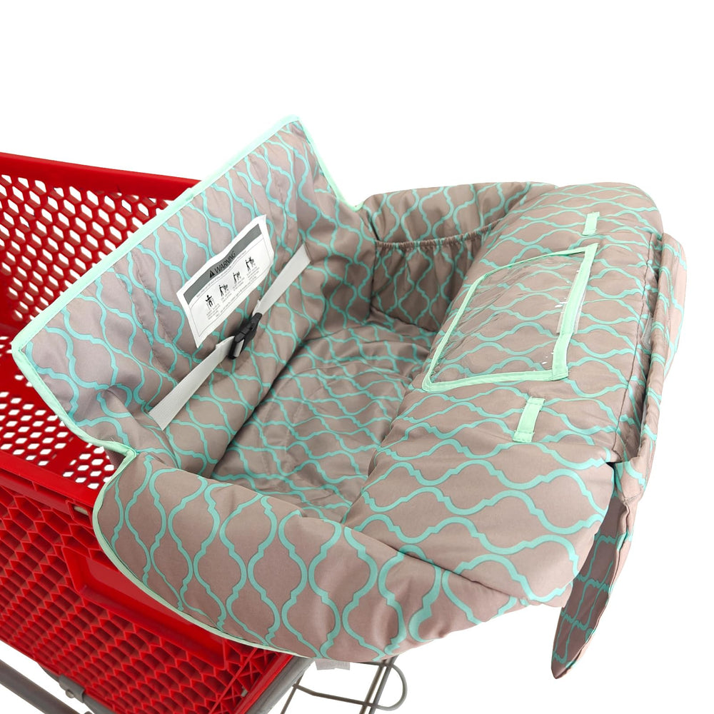 Love&go attached straps ensure a secure fit on carts and high chairs.