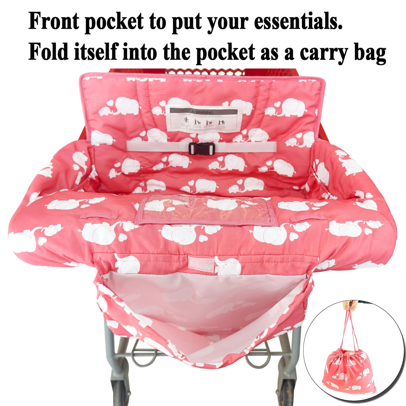 Love&go pink elephant leg-hole guard protects little legs from scrapes.
