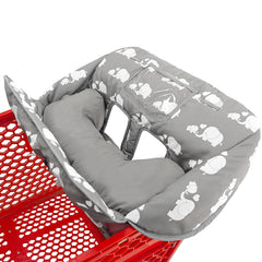 Loveandgo soft pillow cart cover gray elephant closeup for baby comfort