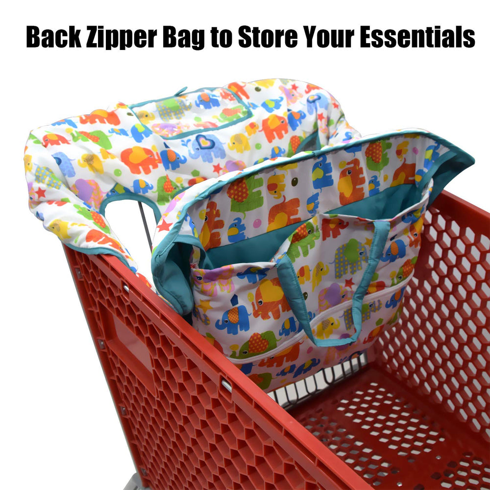 Love&go cart cover also fits baby high chairs for clean mealtime.