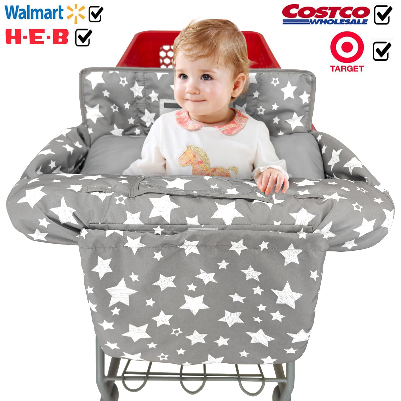Love&go universal-fit high chair and shopping cart cover fits most models