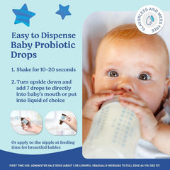 LOVEBUG Baby Probiotic Drops organic-label highlighting USDA organic ingredients and sugar-free formula