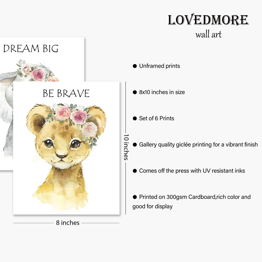 LOVEDMORE Rhino artwork for bold accents in playful jungle themed room