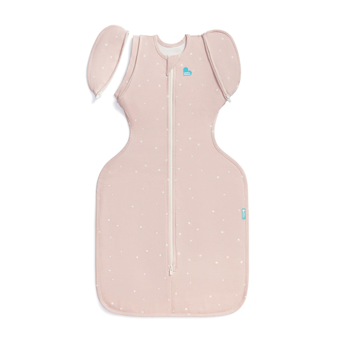 Love to Dream Swaddle Up Transition Bag Powder Pink Twinkle for gentle transition and secure comfort.