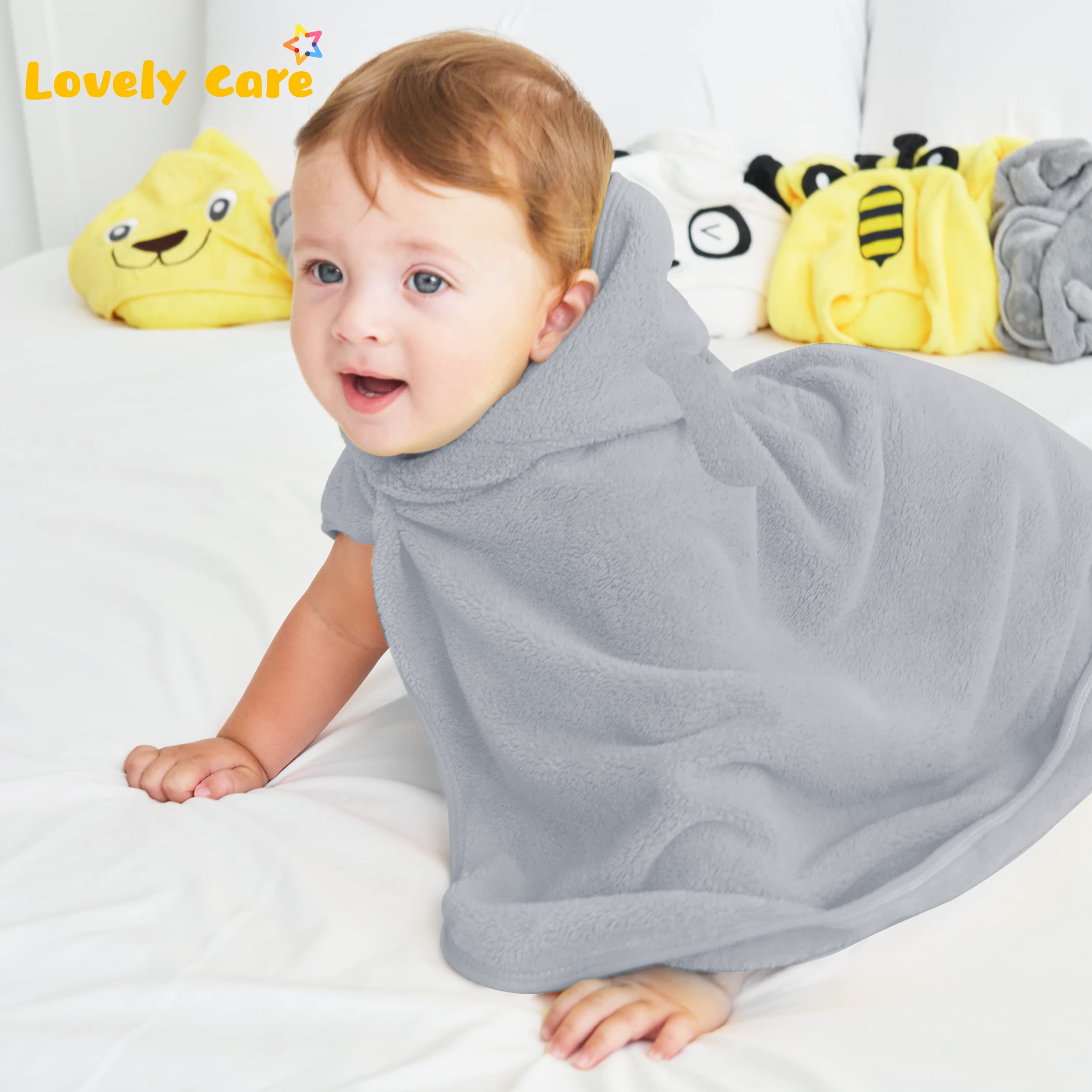 Lovely Care bath-time scene shows towels and washcloths ready for use