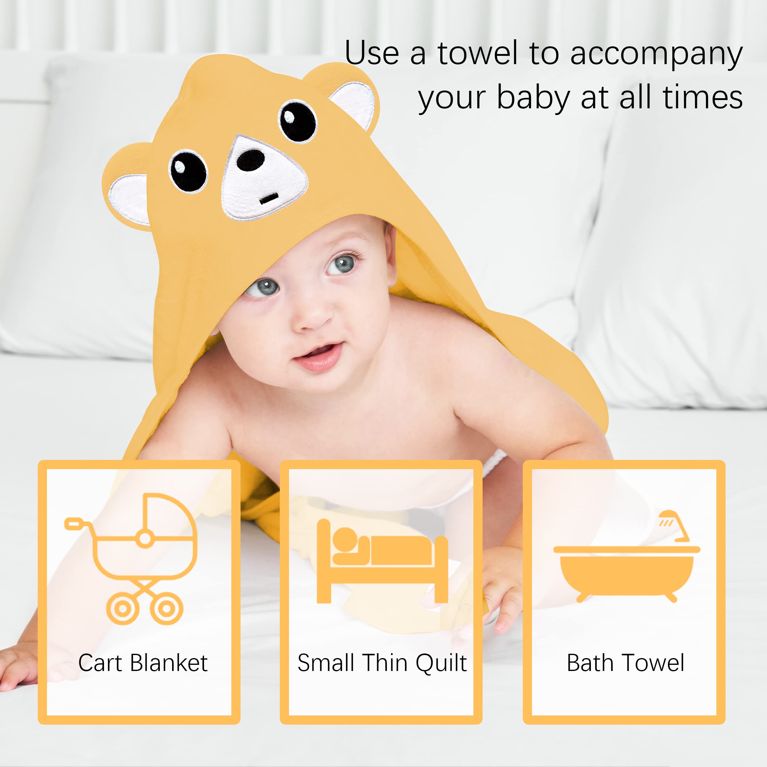 Lovely Care infant-toddler towel set offers high absorbency and quick drying
