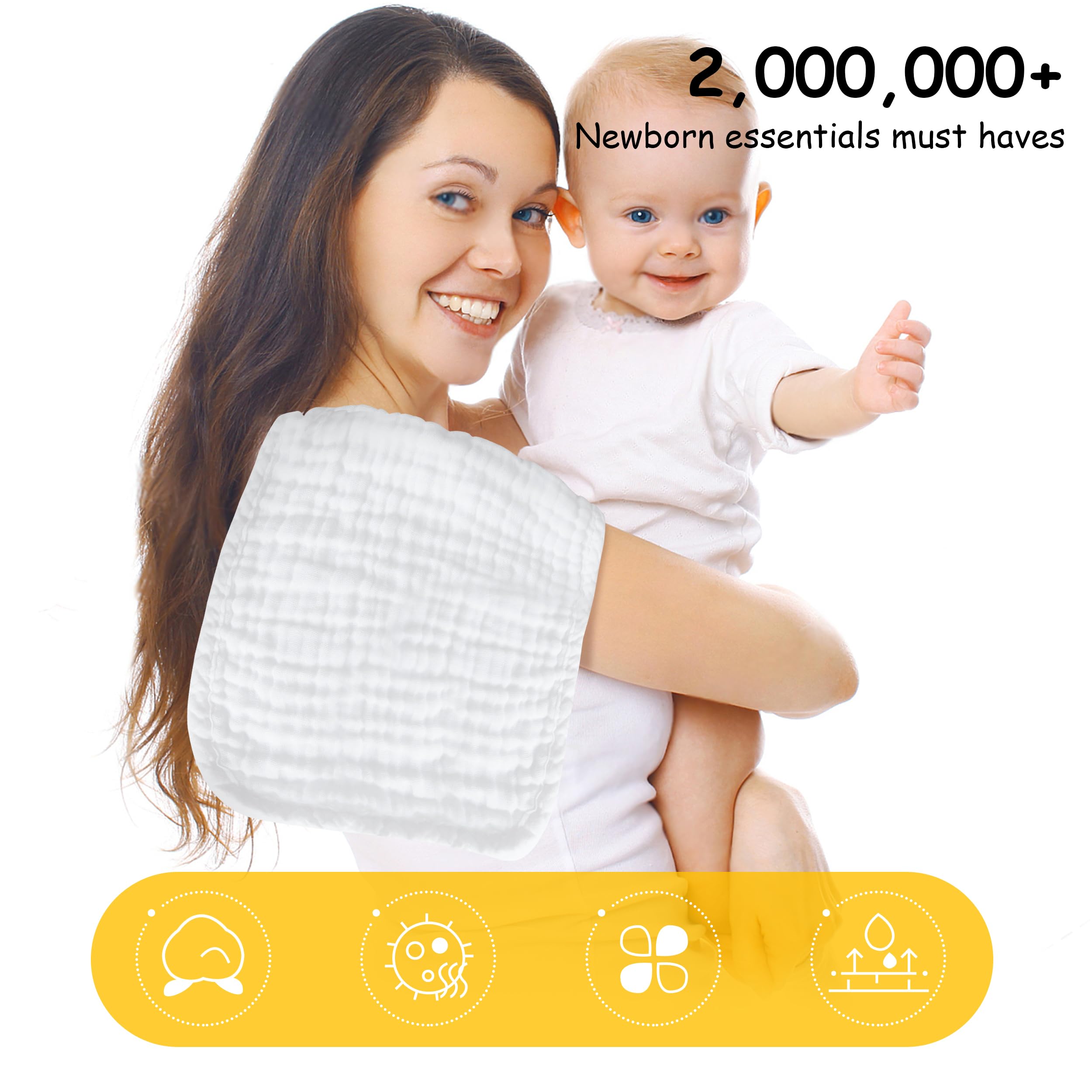 Lovely Care pre-washed muslin fabric reduces shrinkage for reliable fit.