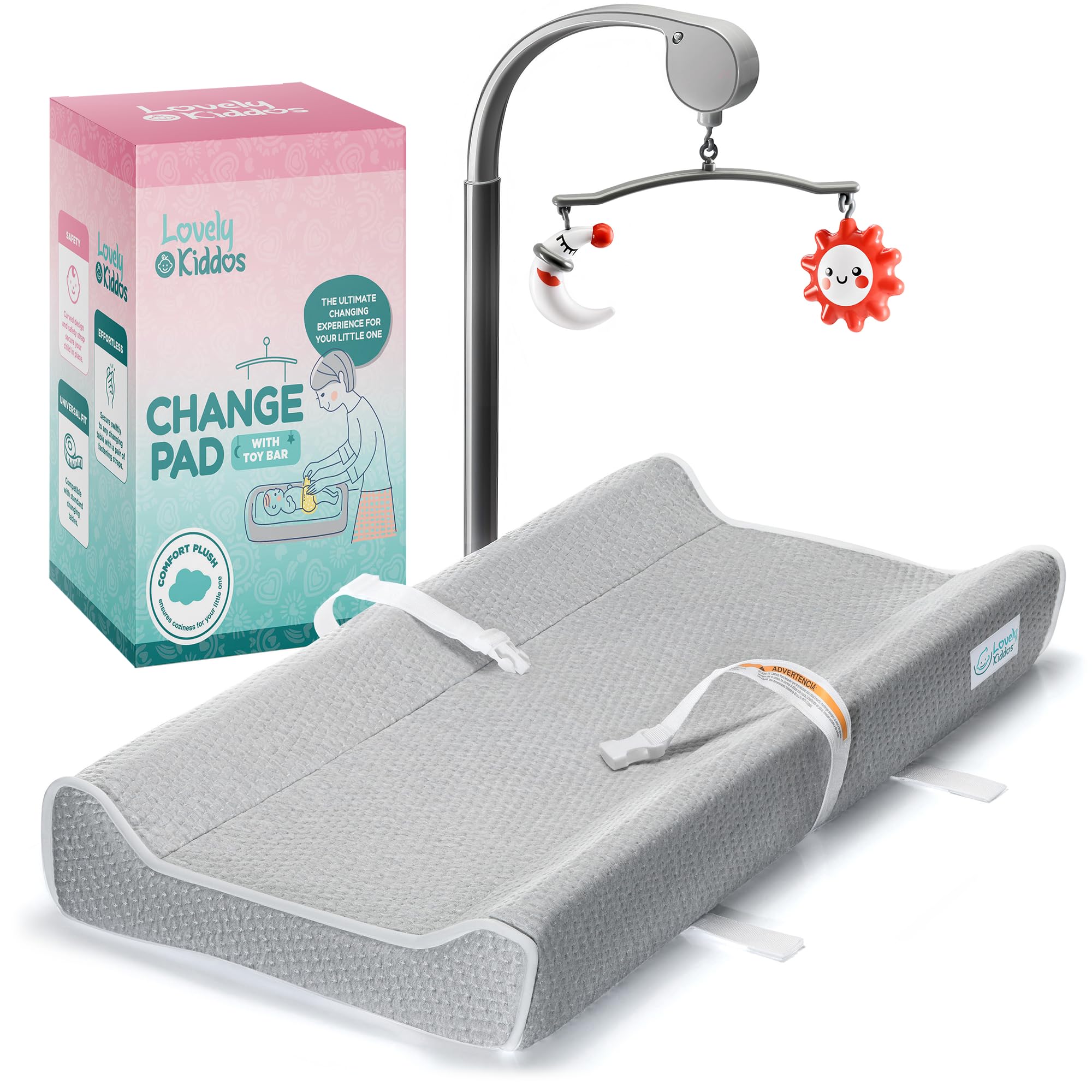Lovely Kiddos changing pad foam contour view for comfortable diaper changes