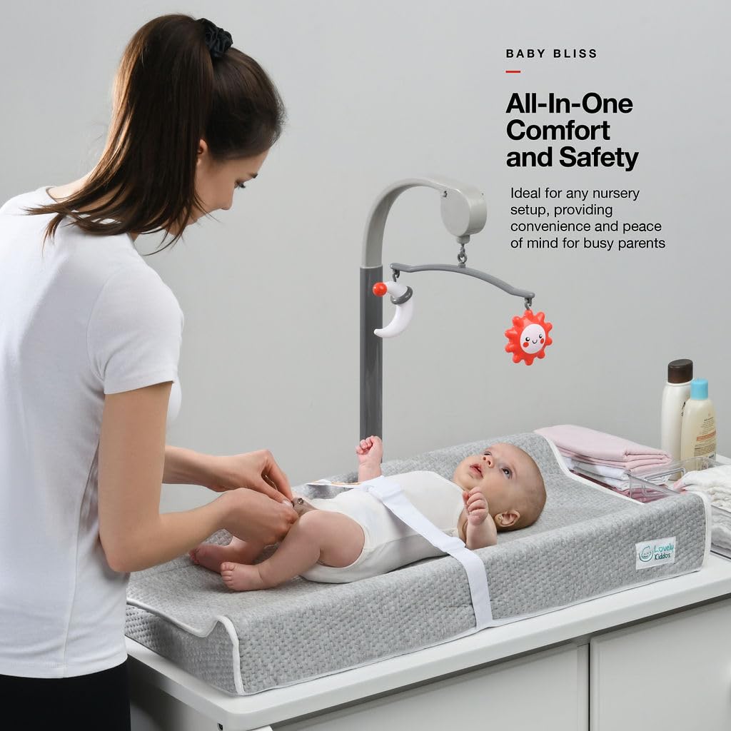 Lovely Kiddos changing pad safety straps ensure secure diaper changes