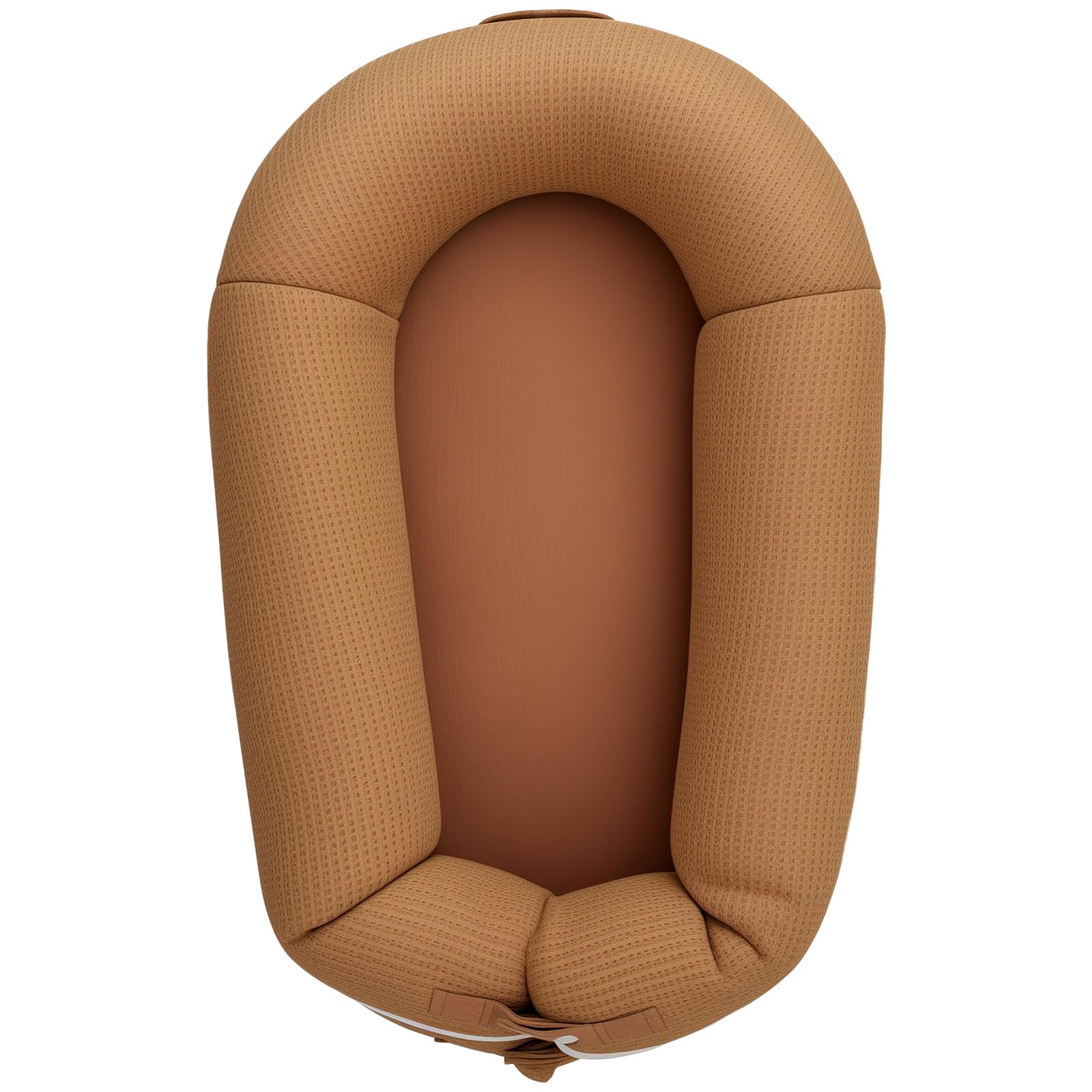 LOVE MAGE baby lounger in breathable cotton brown for skin-friendly naps.