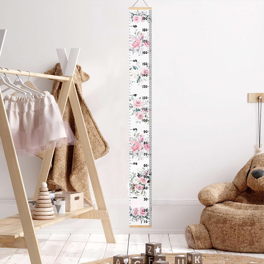 LoveNite growth chart wooden hanger provides sturdy, safe wall mounting
