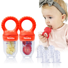 Love Noobs baby fruit feeder 2-pack ready for safe, mess-free fruit feeding